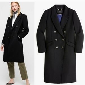 J. Crew Double-Breasted Topcoat in Wool Cashmere